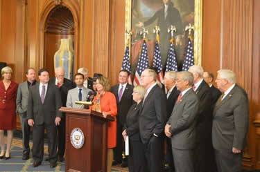 Rep. Pelosi with her collegues